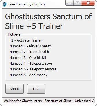 GhostBusters - Sanctum of Slime: Трейнер (+5) [1.13229.9919] {Rotor}