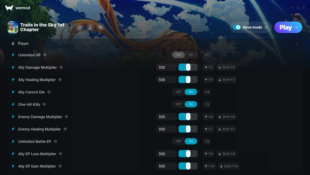 Trails in the Sky 1st Chapter "Трейнер +41 от WeMod: редактор партии, предметов, сепитов"