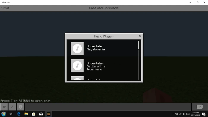 Minecraft "Music Player UI - Minecraft Bedrock Edition"