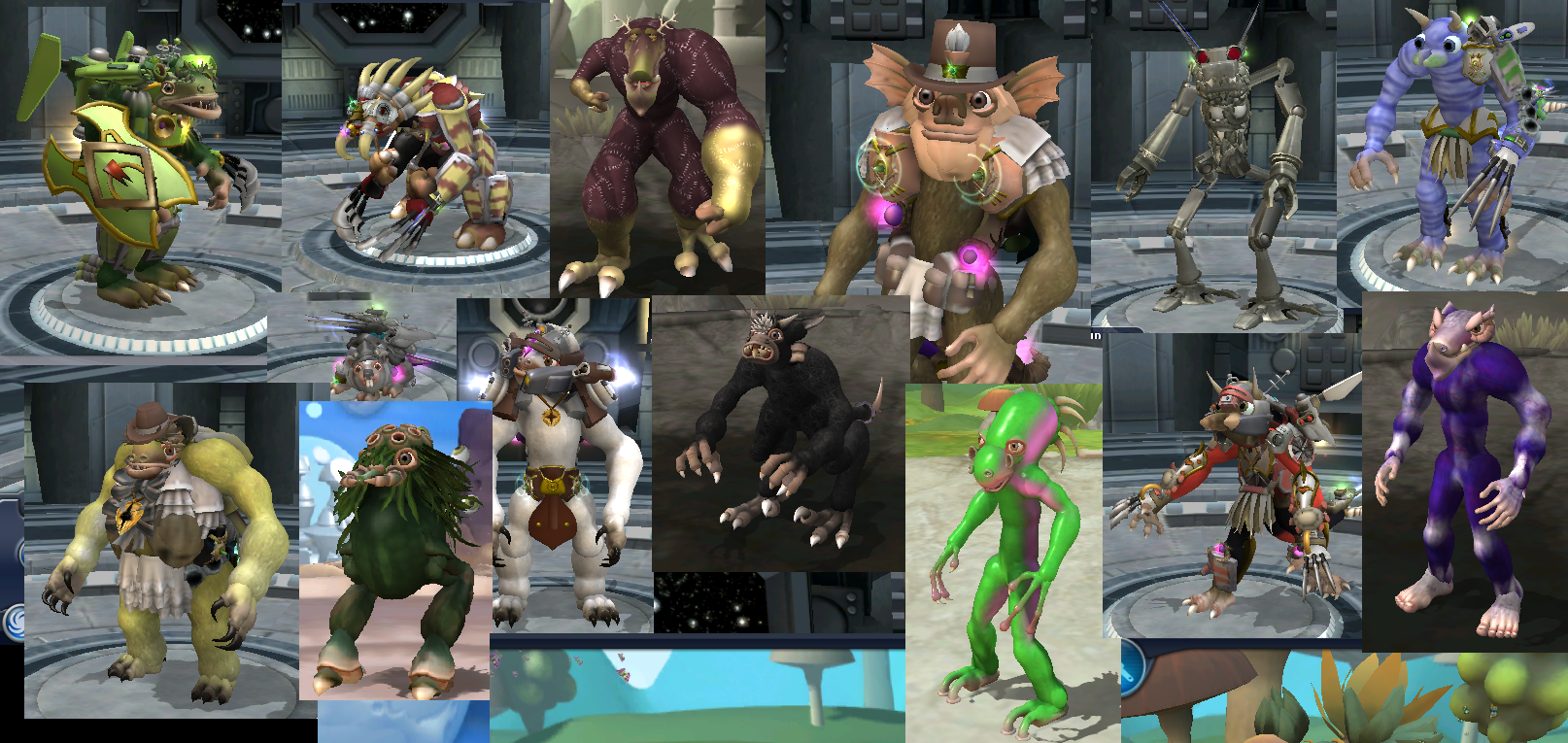 Spore "Разнообразные Сущесва и Капитаны Для игры Спор"