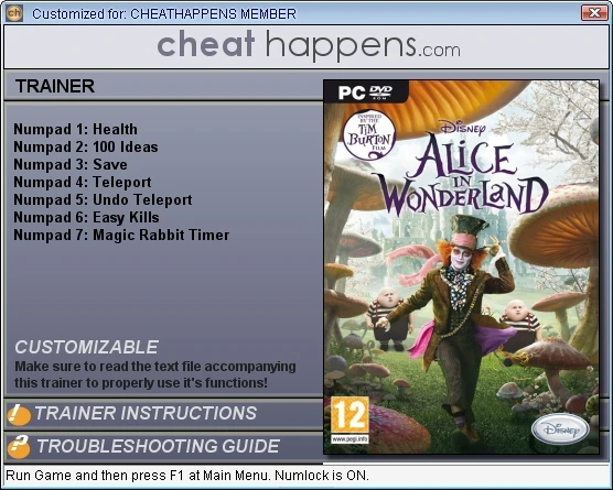 Alice in Wonderland: Трейнер (+5) [1.0] {CheatHappens}