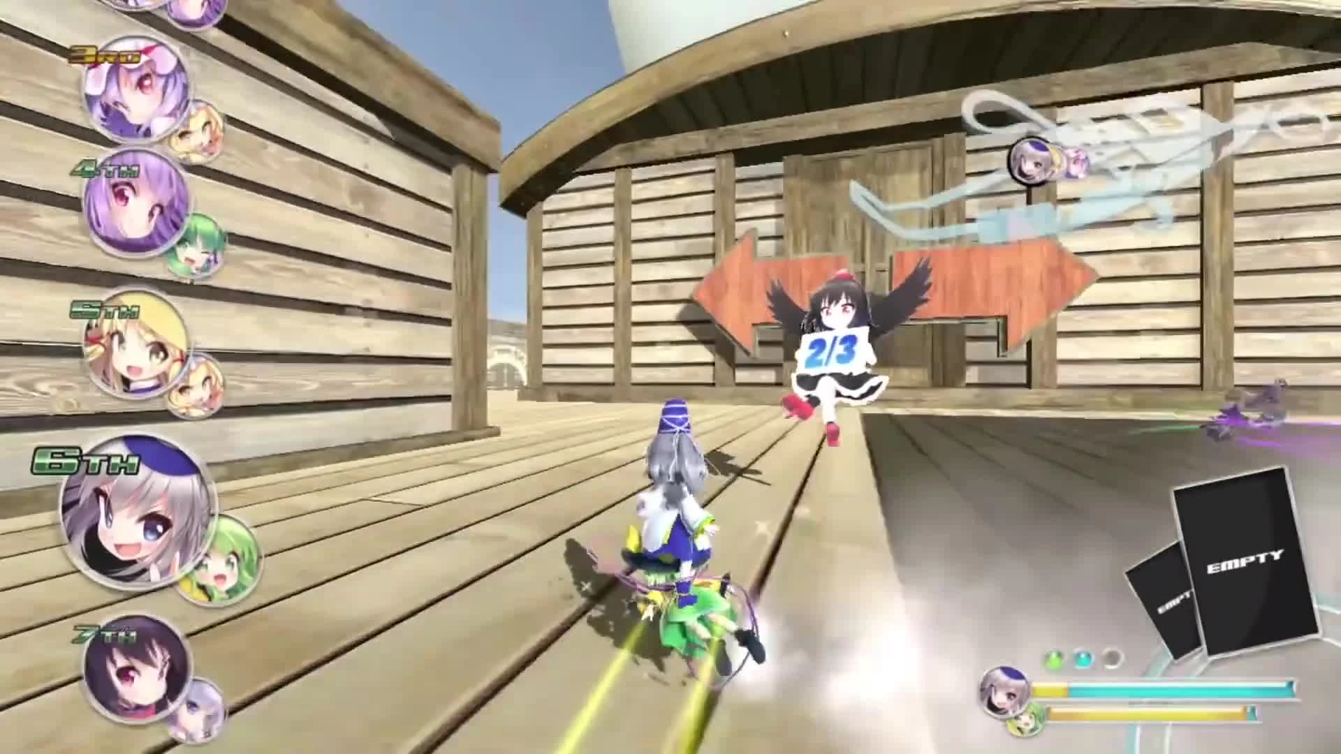 16 минут геймплея Touhou Project Genso Skydrift