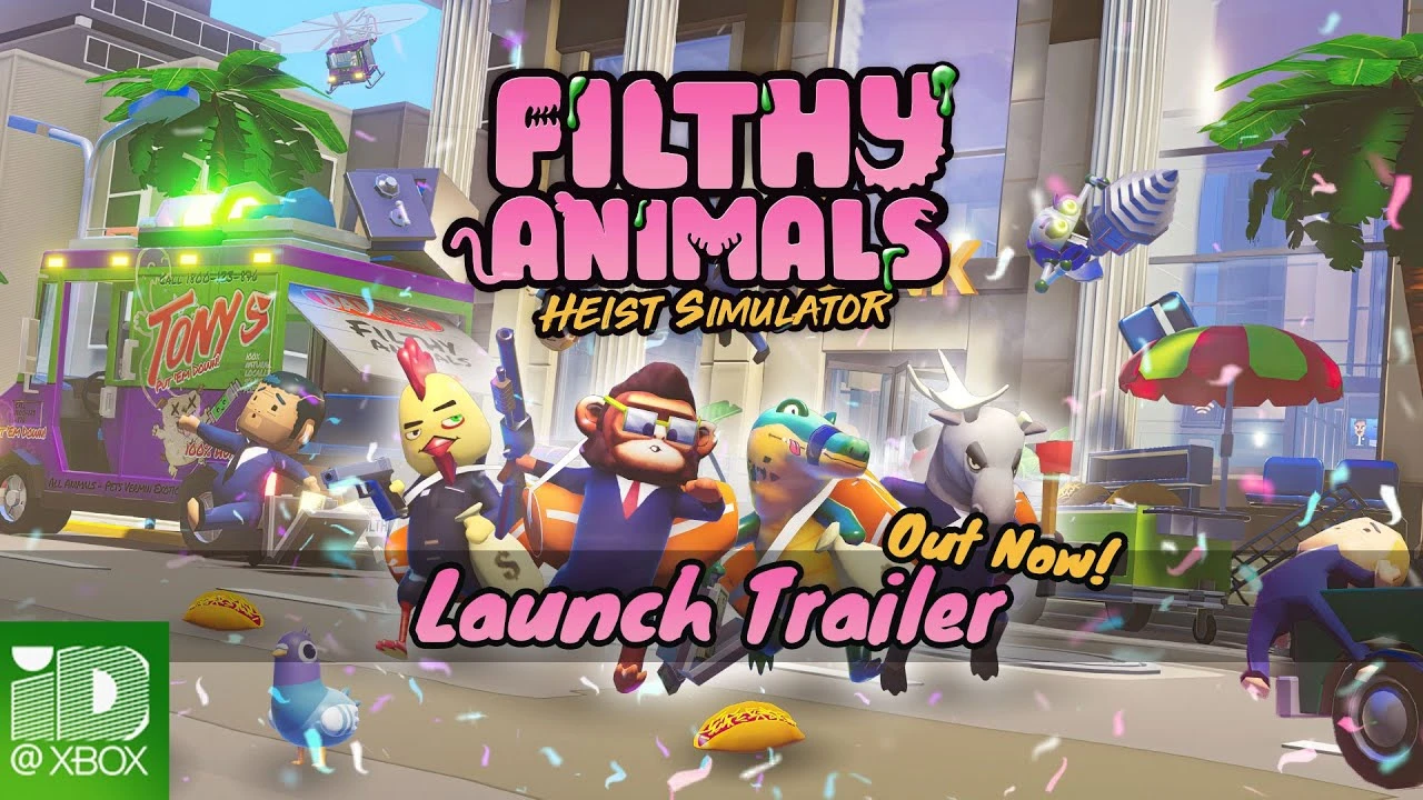На консолях состоялся выход комедийного симулятора ограбления Filthy Animals: Heist Simulator