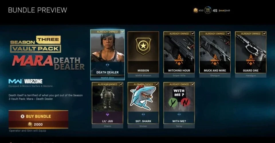 Activision Blizzard заново продает в магазине эксклюзивные награды за боевой пропуск COD: Warzone