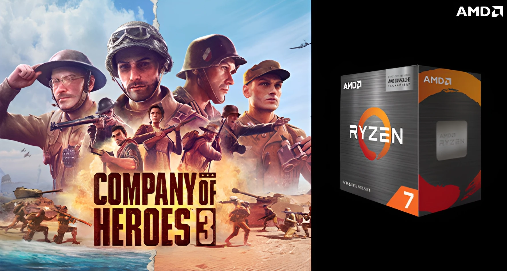 Покупая процессор AMD Ryzen серии 5000 в комплекте идёт Company of Heroes 3