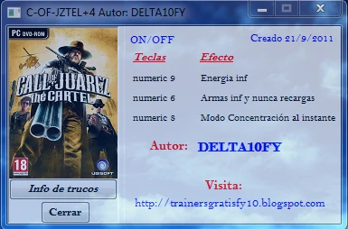 Call of Juarez - The Cartel: Трейнер (+3) [1.0] {Delta10FY}