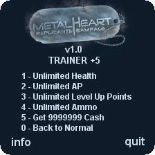 MetalHeart: Replicants Rampage Trainer(+5) [1.0]