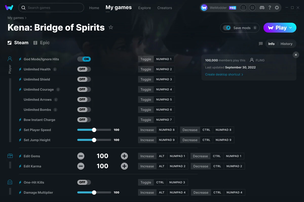 Kena: Bridge of Spirits "Трейнер +14" [UPD: 30.09.2022] {FLiNG / WeMod}