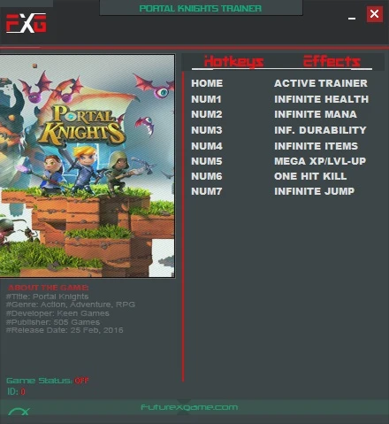 Portal Knights: Трейнер/Trainer (+7) [0.8.0: x64] {FutureX}