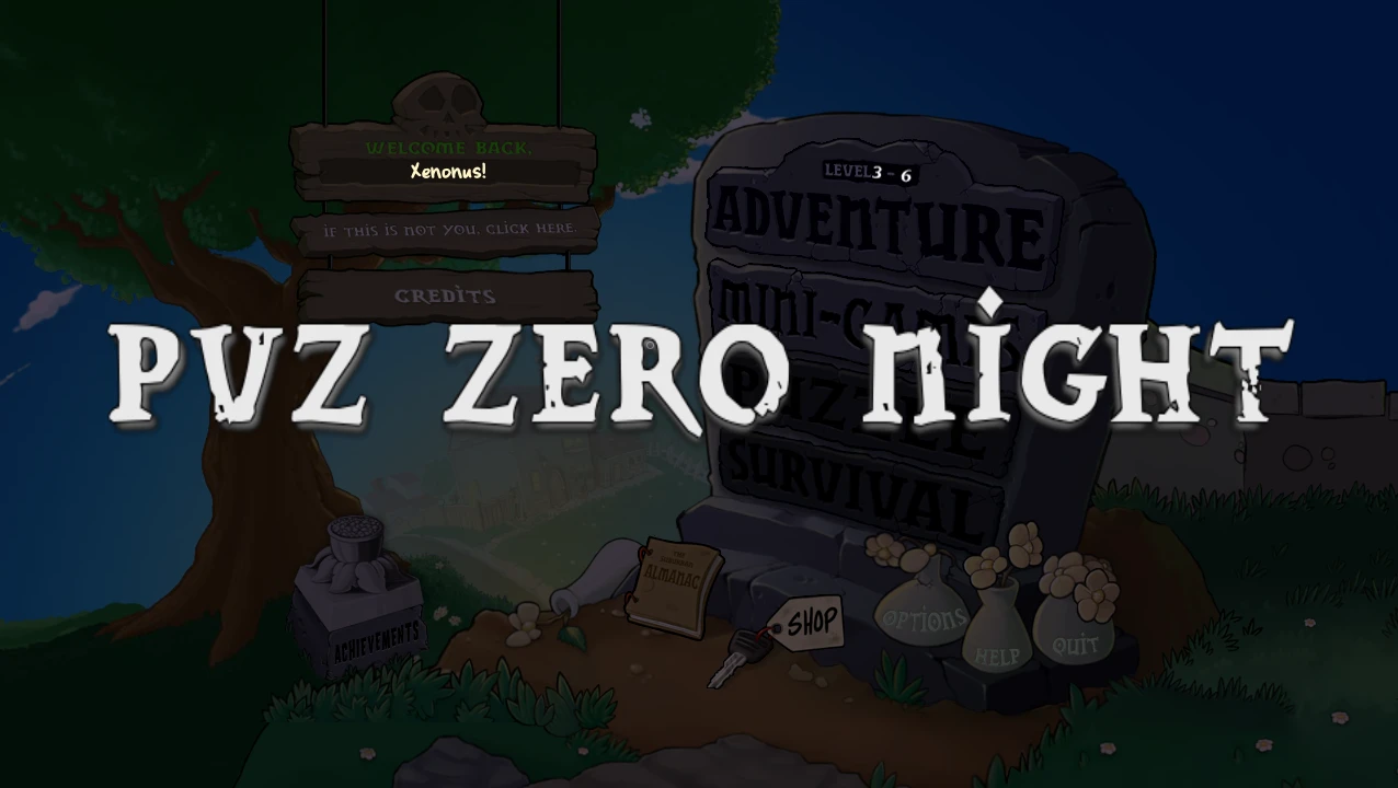 Plants vs. Zombies "PvZ Zero Night [Release 1.1]"