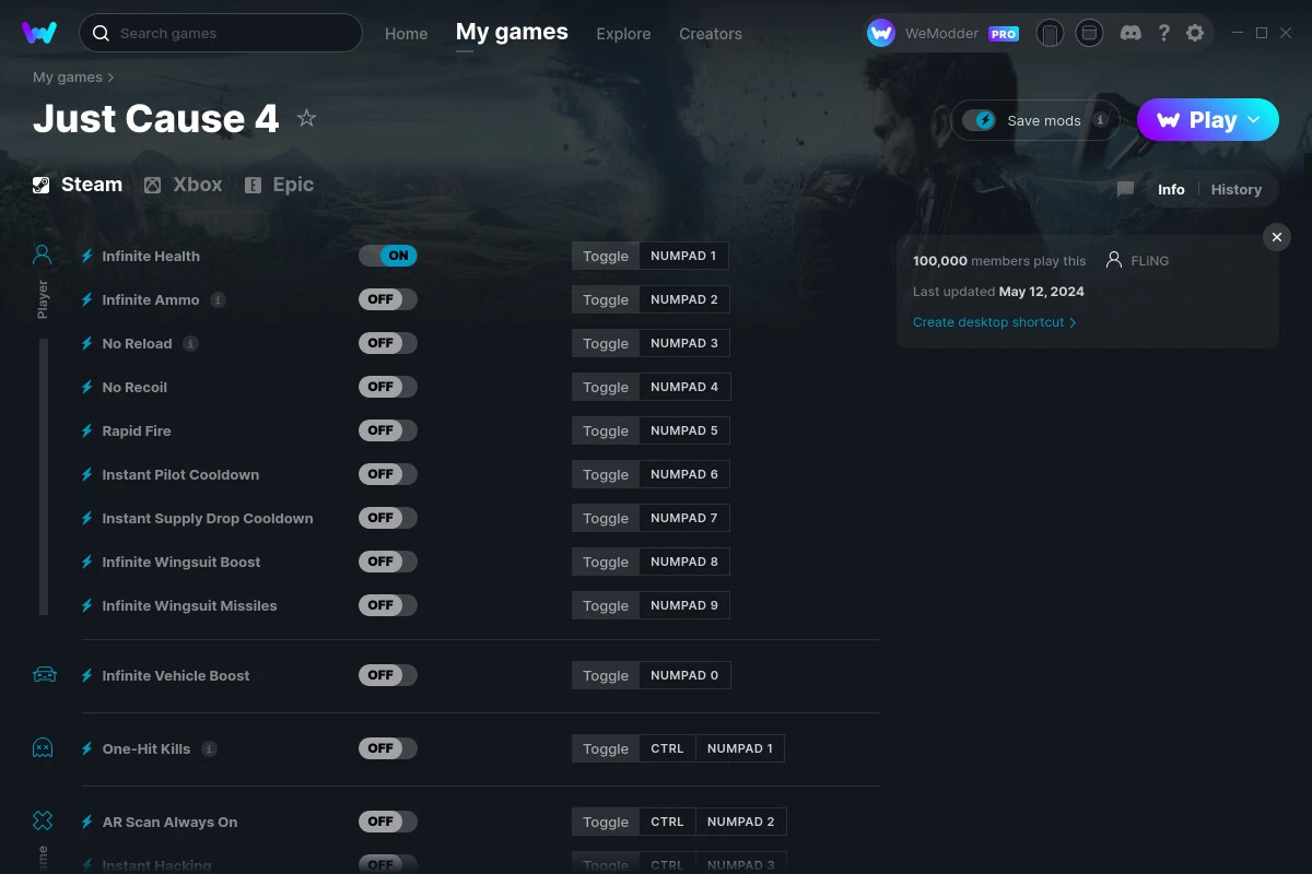 Just Cause 4 "Трейнер +16" [UPD: 12.05.2024] {FLiNG / WeMod}
