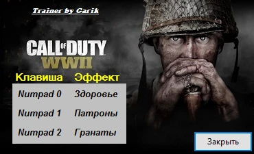 Call of Duty: WWII: Трейнер/Trainer (+3) [1.1] {Garik}
