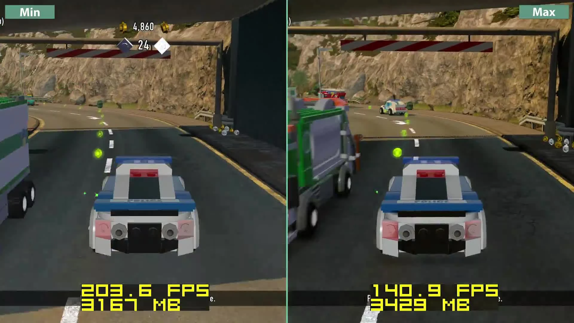 LEGO City Undercover - Сравнение PC Min vs Max (Candyland)