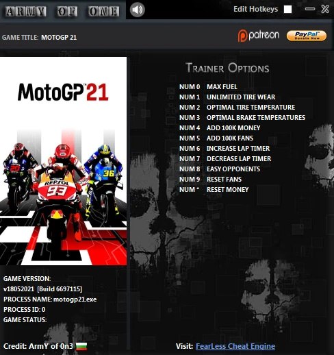 MotoGP 21: Трейнер/Trainer (+11) [UPD: 17.06.2021] {ArmY of 0n3}