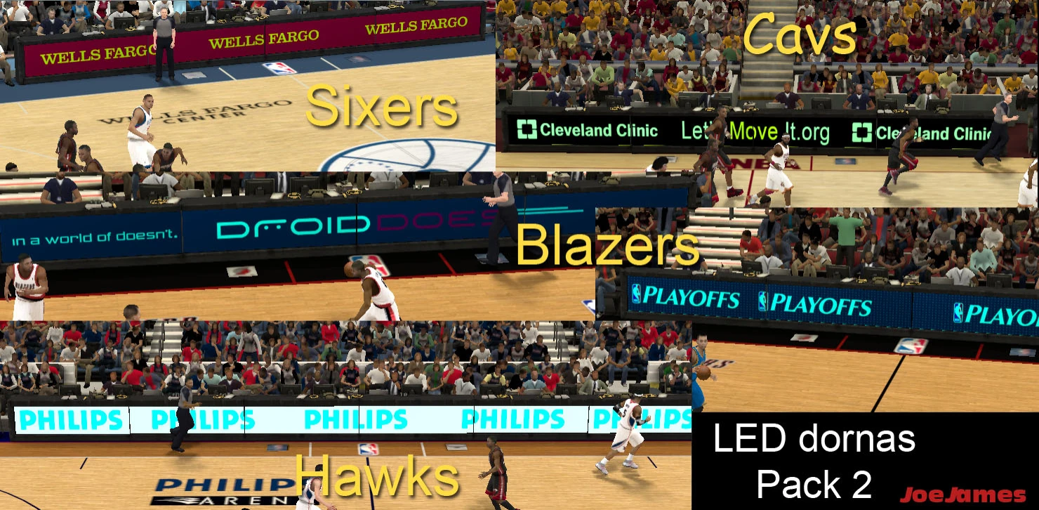 NBA 2K12 "Рекламные Щиты в Philadelphia, Cleveland, Atlanta, Portland by JoeJames"