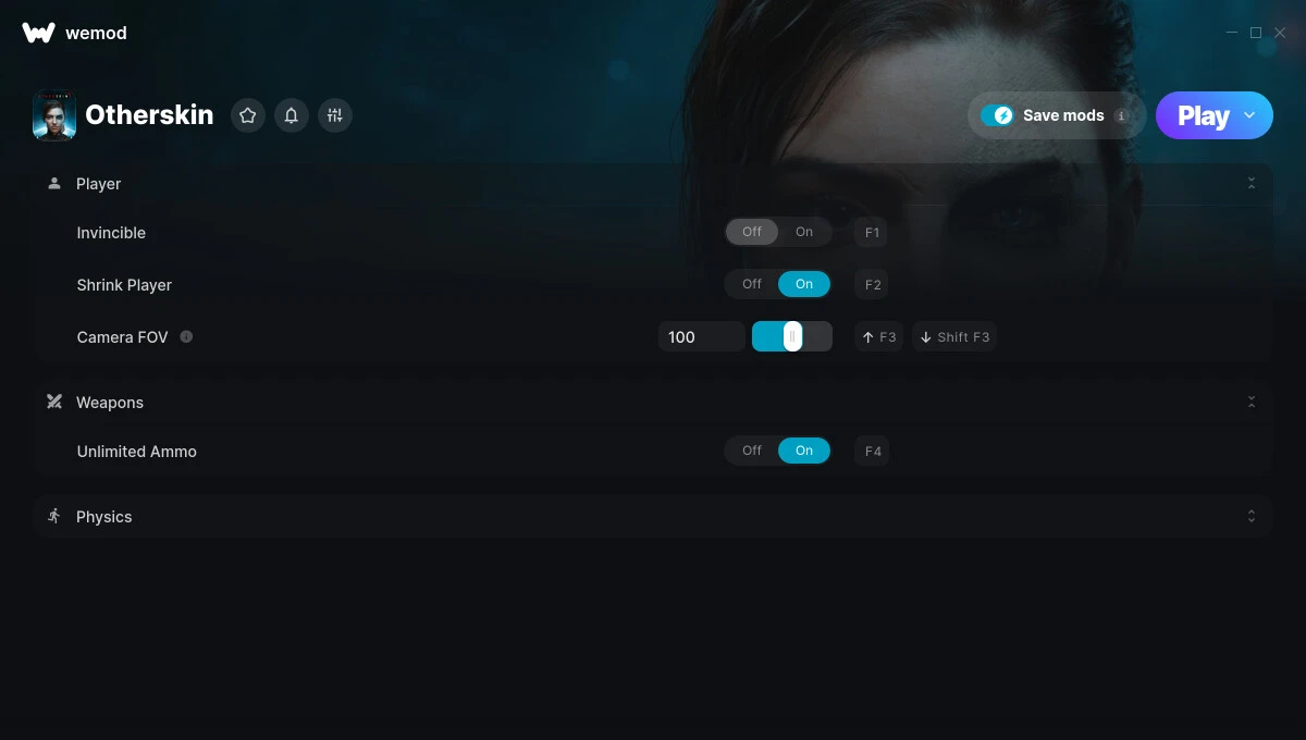 Otherskin "Трейнер +11 от WeMod: Неуязвимость, патроны, скорость и пр"
