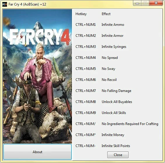 Far Cry 4: Трейнер/Trainer (+12) [1.0 - 1.5.0] {gir489}