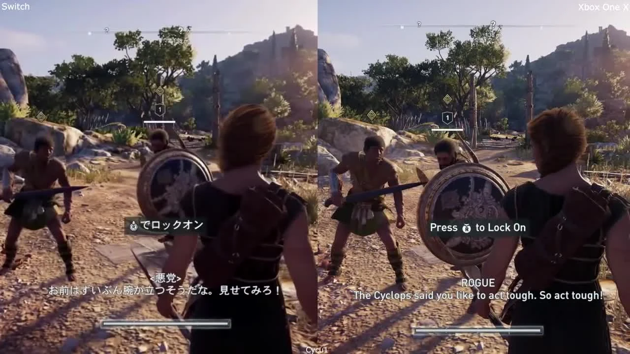 Будущие гейминга. Появилось сравнение стриминговой Assassin's Creed Odyssey Nintendo Switch и Xbox One X