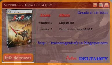 SkyDrift: Трейнер/Trainer (+2) [1.0] {Delta10FY}