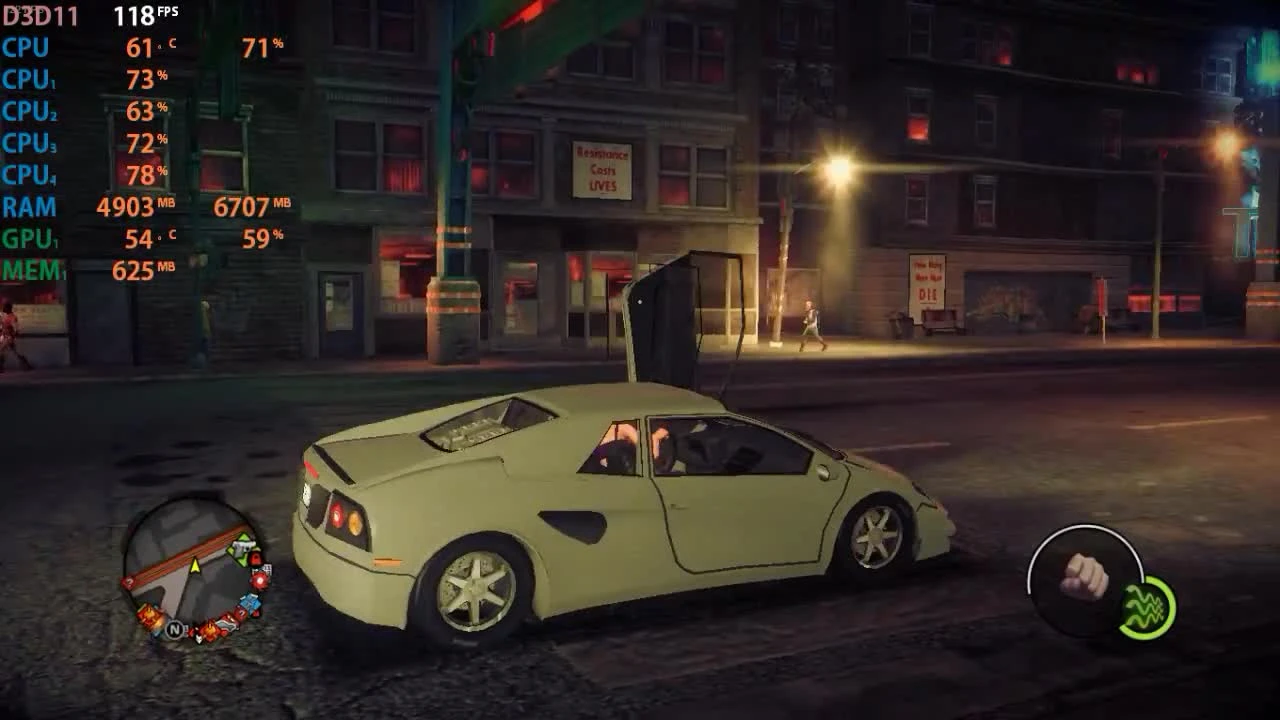 Saints Row IV - Тест произвоительности - GTX 750 ti - i5 2400 - 12GB RAM