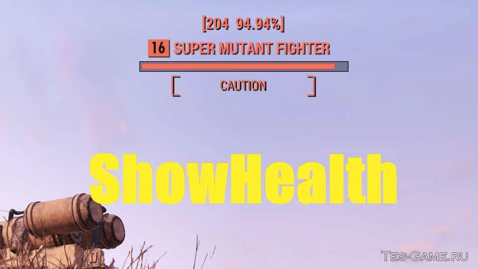 Fallout 76 "Полоска жизни и процент"
