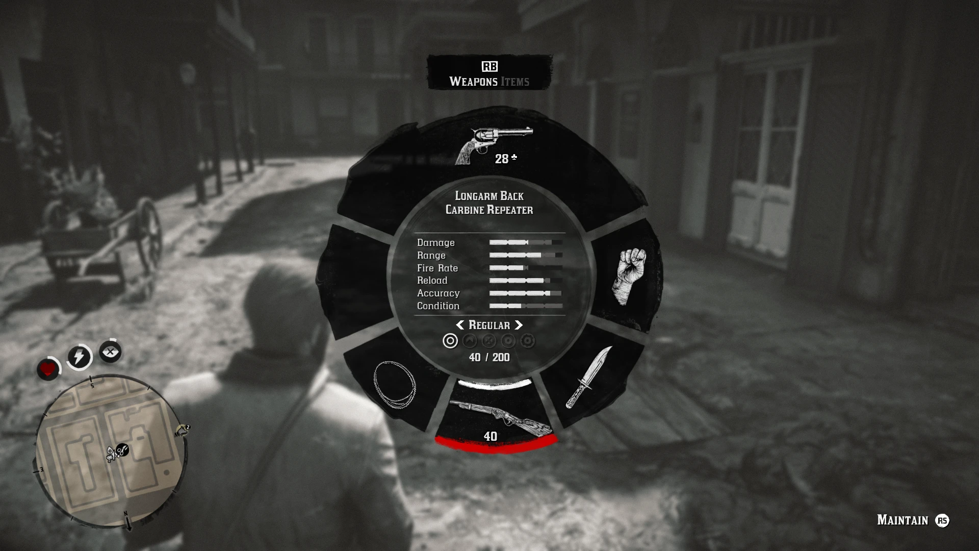 Red Dead Redemption 2 "No Time Slow In Weapon Wheel - нет замедления при выборе оружия"