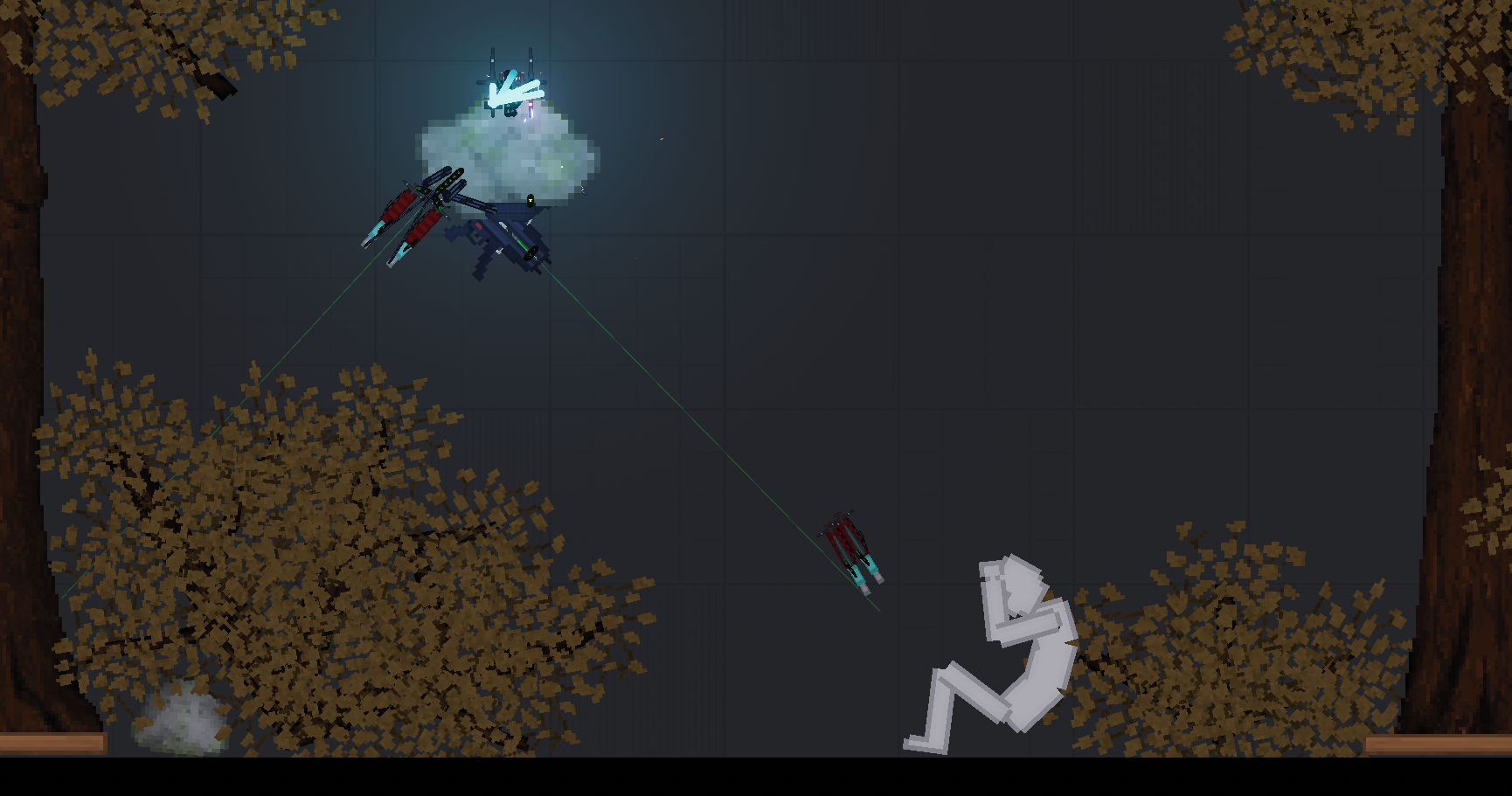 People Playground "Управляемый летающий камень с ракетами" [1.28.2a+]