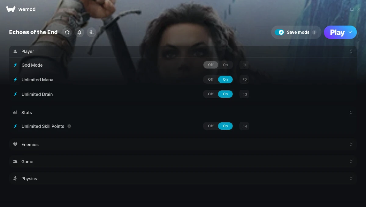 Echoes of the End "Трейнер +9: Здоровье, мана, навыки и пр." {ColonelRVH / WeMod}