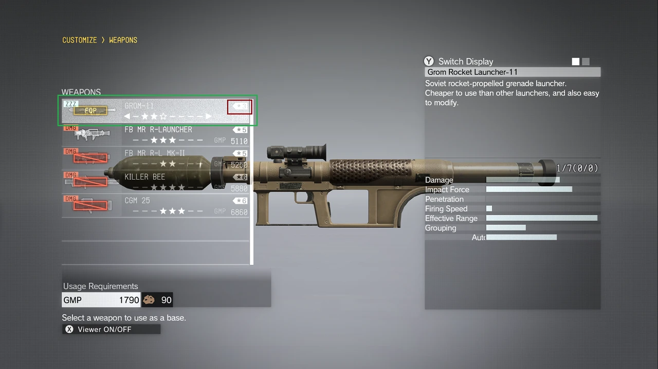 Metal Gear Solid 5: The Phantom Pain "Усыпляющая ракетница"