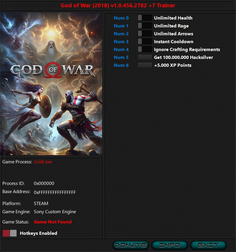 God of War "Трейнер +7" [1.0.456.2782 - 1.0.475.7534] {iNvIcTUs oRCuS / HoG}