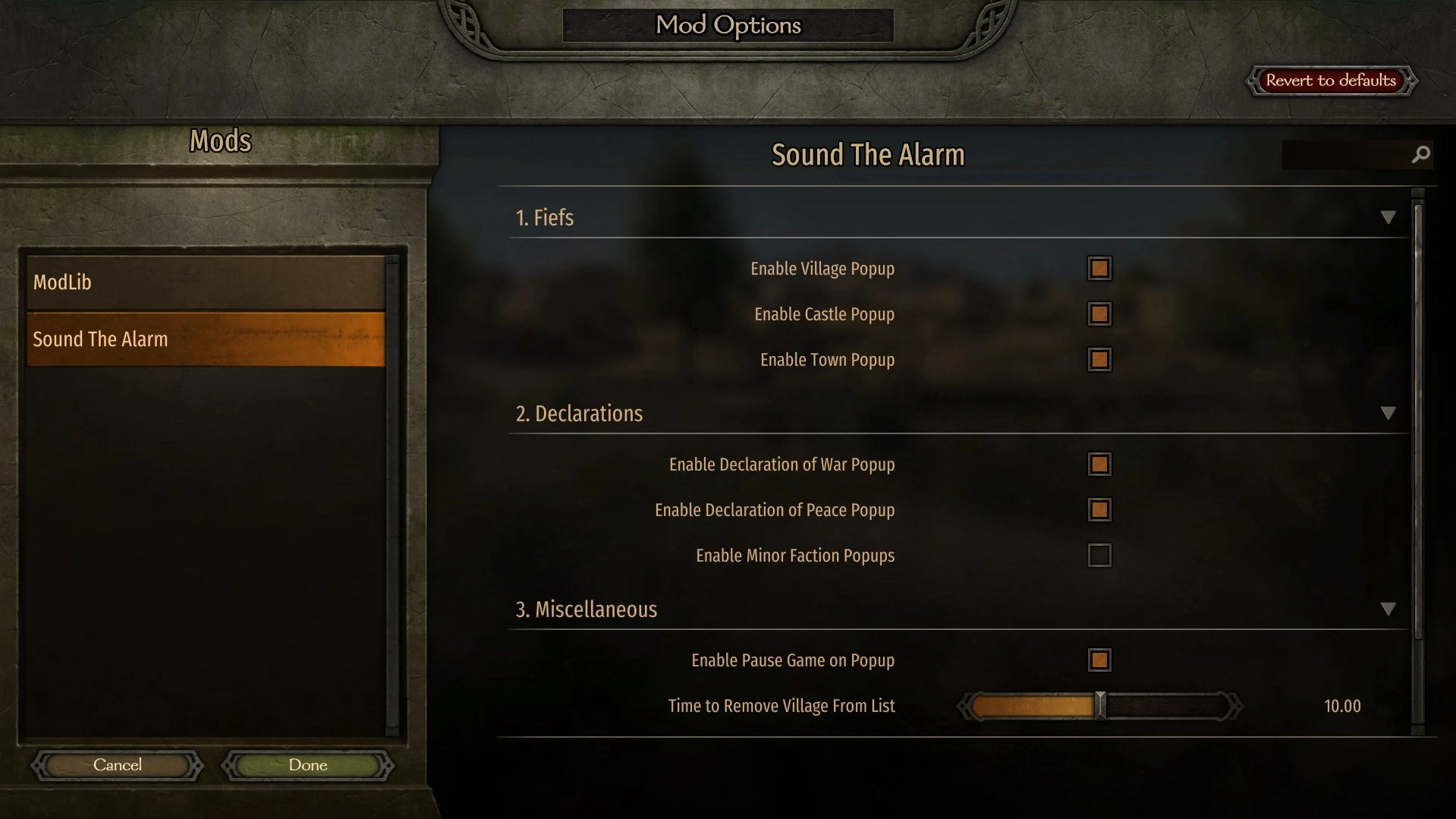 Mount & Blade 2: Bannerlord "Система оповещения"