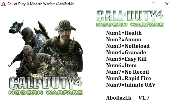 Call Of Duty: Modern Warfare: Трейнер/Trainer (+9) [v1.7] {Abolfazl.k}