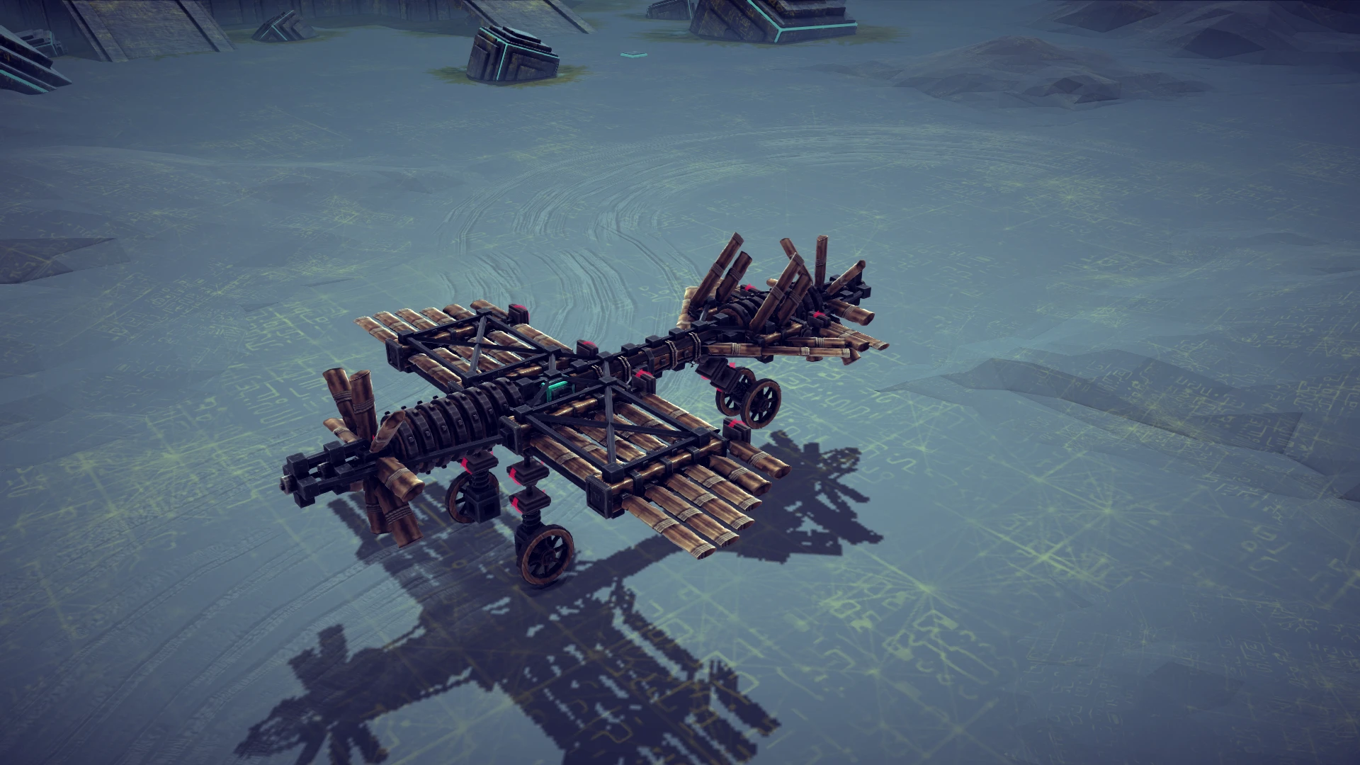 Besiege "Самолёт с двумя винтами (тянущим и толкающим)"