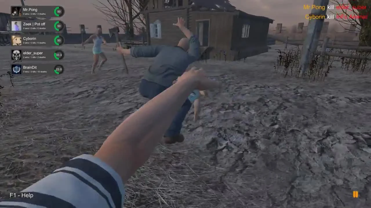 Королевская битва по-русски! Маньяк с топором! Hand Simulator: Battle Royale