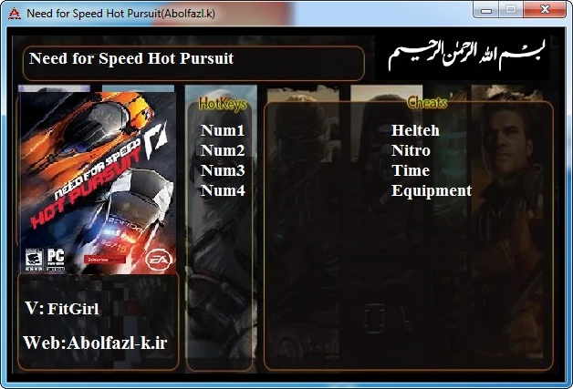 Need for Speed: Hot Pursuit: Трейнер/Trainer (+4) [1.0.5.0s] {Abolfazl.k}