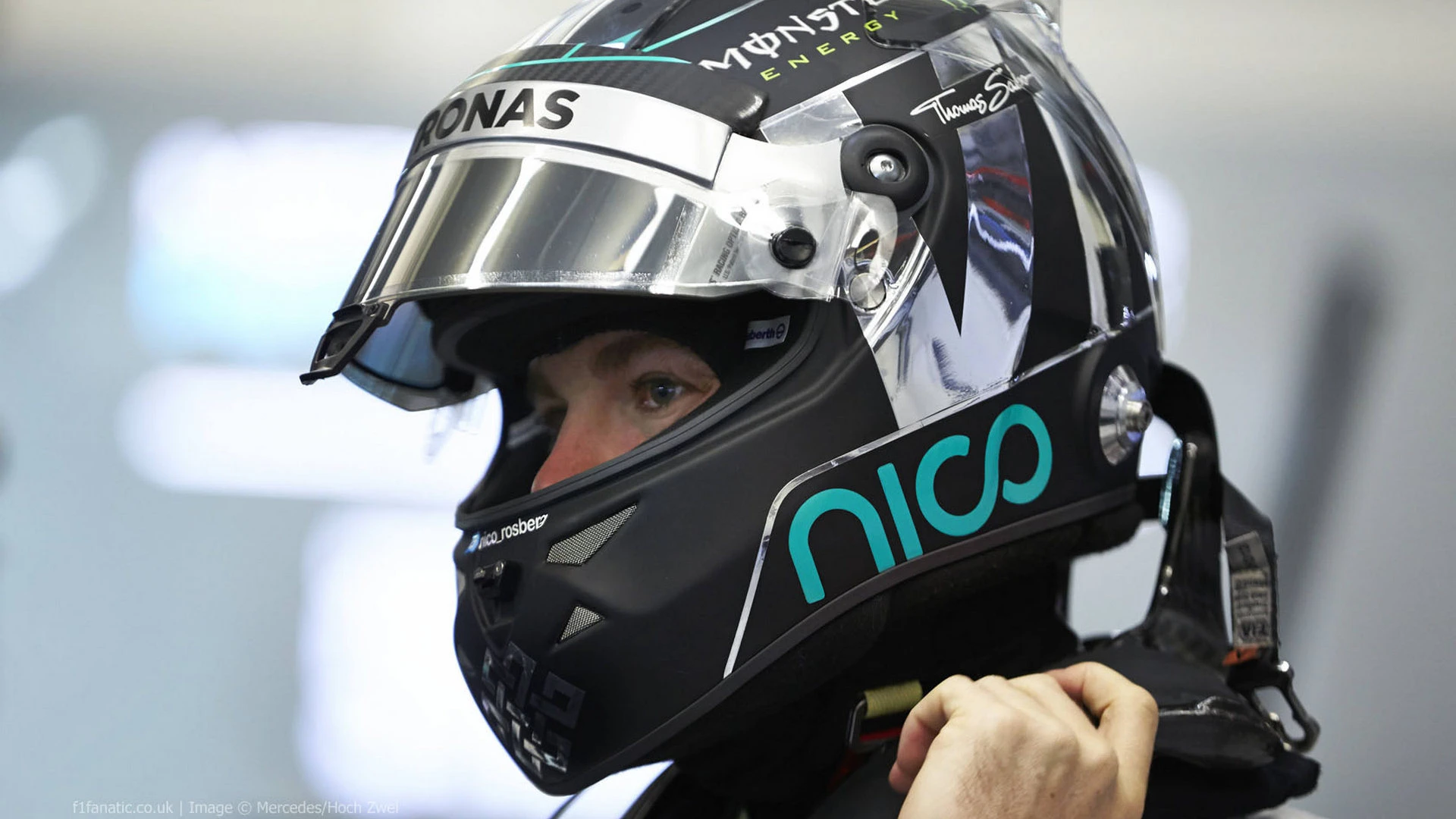 F1 2019 Nico Rosberg Mercedes Career Helmet, Boots and Gloves