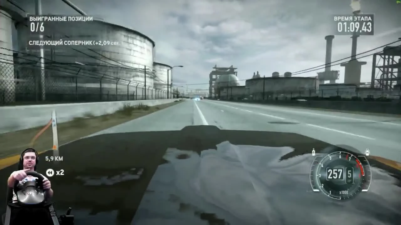 Батл на низине Ford Mustang Boss 302 Need for Speed: The Run на руле Fanatec Porsche GT2