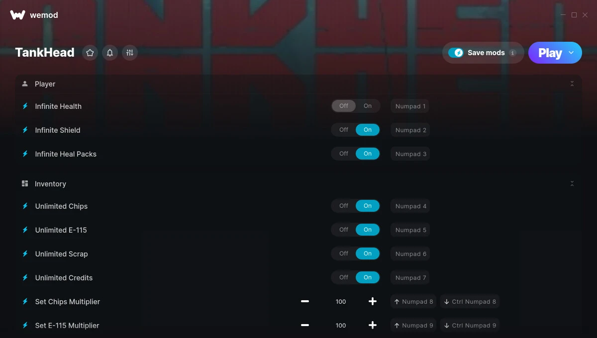 TankHead "Трейнер +22" [UPD: 06.02.2025] {GreenHouse / WeMod}