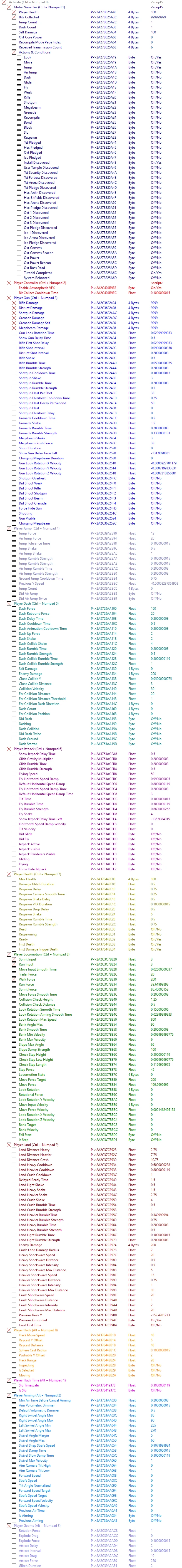 Recompile: Таблица для Cheat Engine [1.0.0] {ndck76}