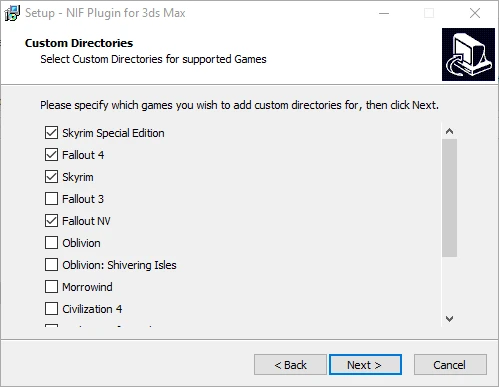 Skyrim "Nif Plugin для 3ds Max 2015 - 2018 4.0.0.b3"