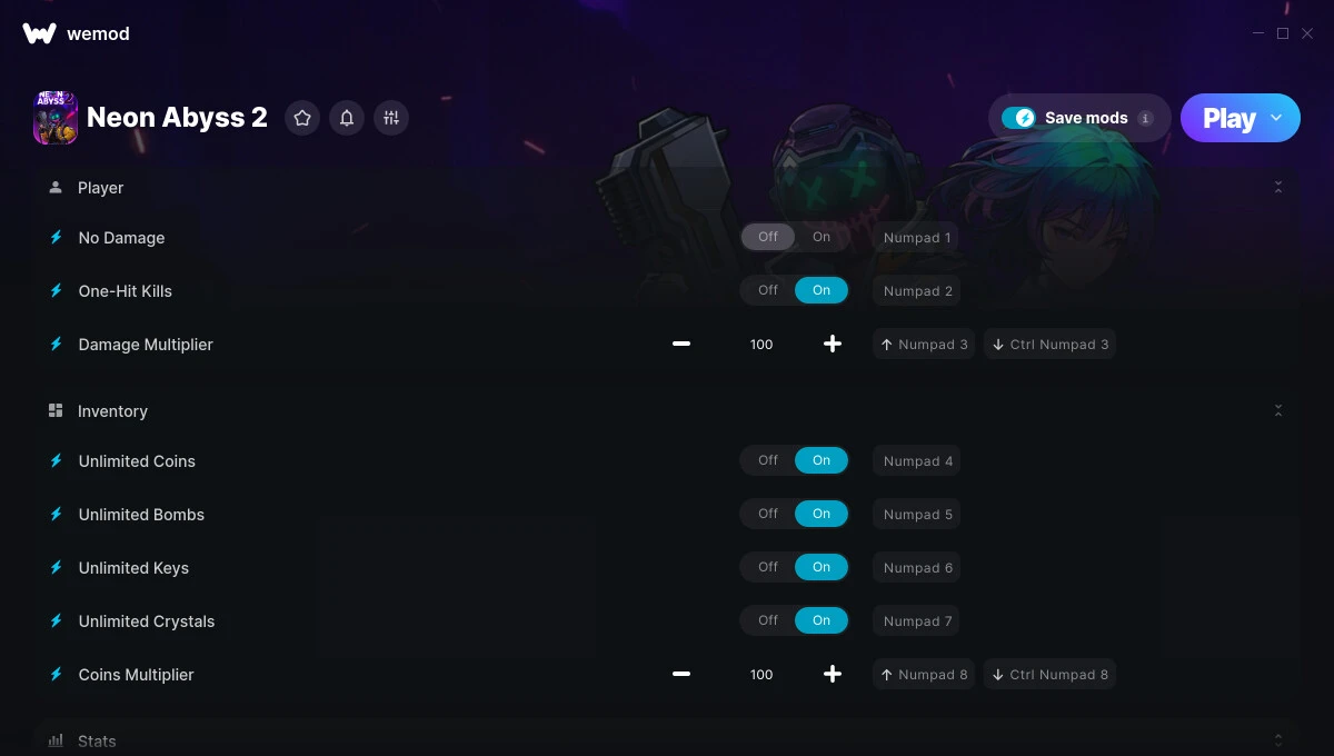 Neon Abyss 2 "Трейнер +20" [UPD: 27.07.2025] {GreenHouse / WeMod}