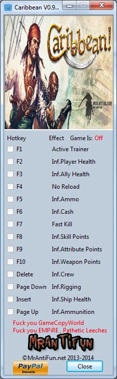 Caribbean!: Трейнер/Trainer (+13) [0.945] {MrAntiFun}