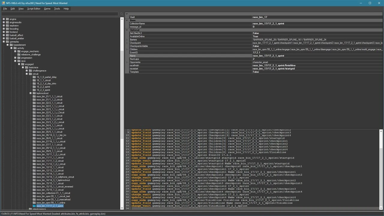 Need for Speed: Most Wanted (2005): Игровой Редактор / VLT Editor 4.0 Release