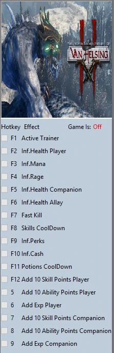 The Incredible Adventures of Van Helsing II: Трейнер/Trainer (+16) [1.3.0d: 32Bit] {MrAntiFun}