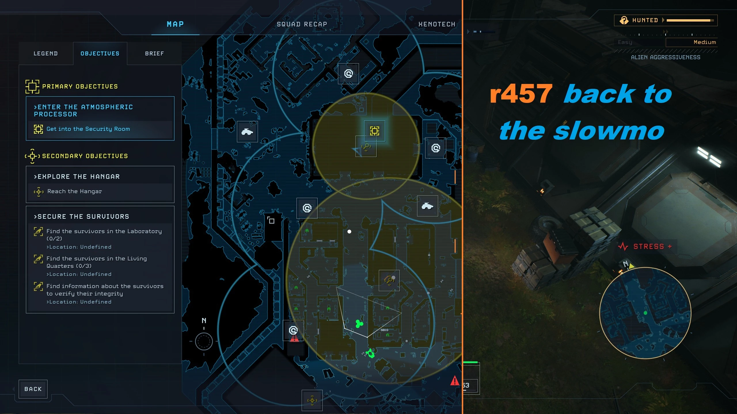 Aliens: Dark Descent "Пауза во время карты"