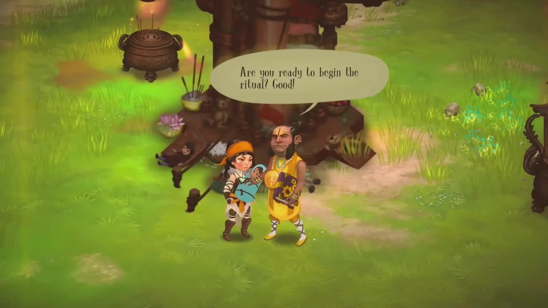 Трейлер мрачного рисованного фэнтези Smoke and Sacrifice