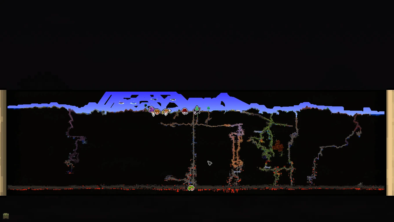 Terraria: Сохранение/SaveGame (Перс почти с открытой картой)