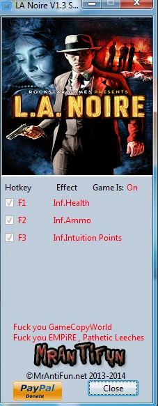 L.A. Noire: Трейнер/Trainer (+3) [1.3] {MrAntiFun}