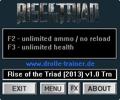 Rise of the Triad (2013): Трейнер/Trainer (+2) [1.0.10508.0] {dR.oLLe}