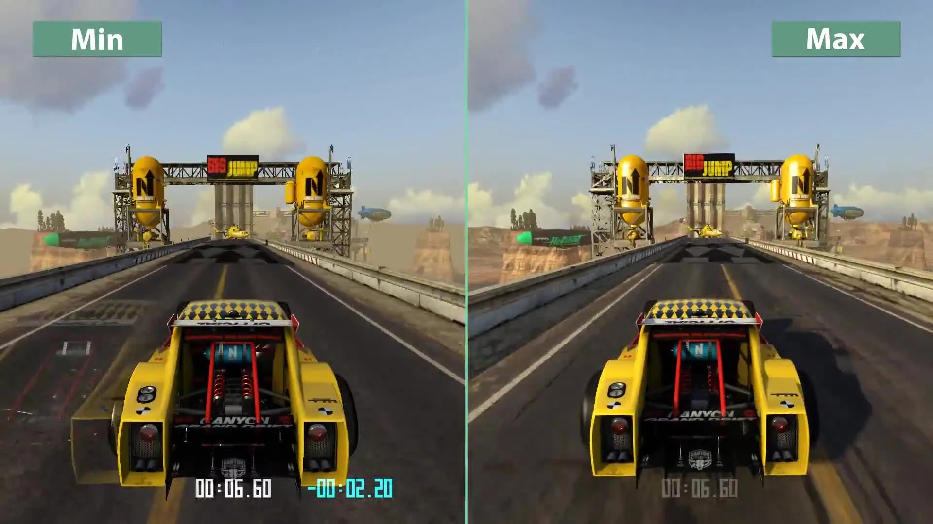 Trackmania Turbo - Детальное сравнение PC Min vs. Max